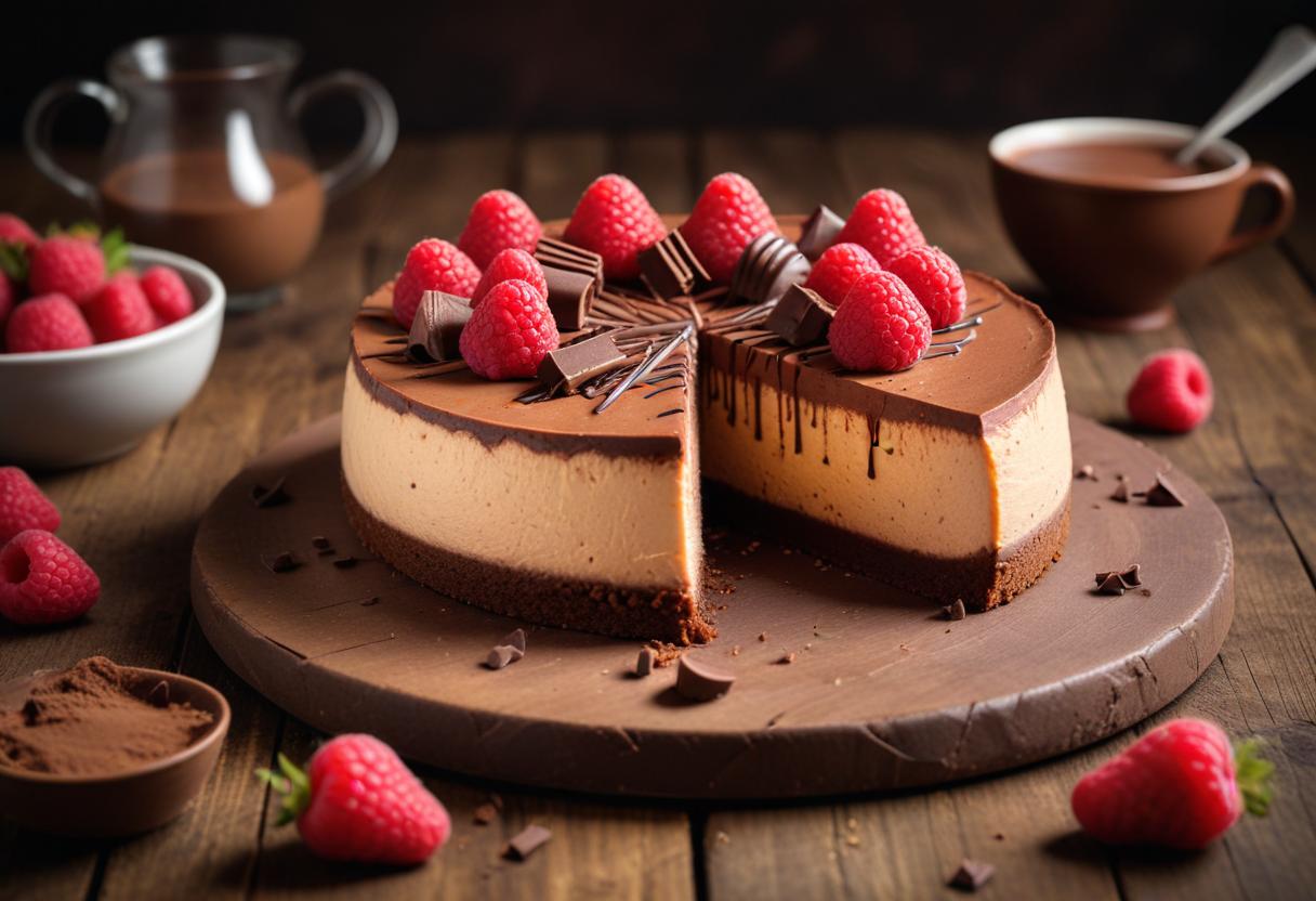 Choklad cheesecake illustration