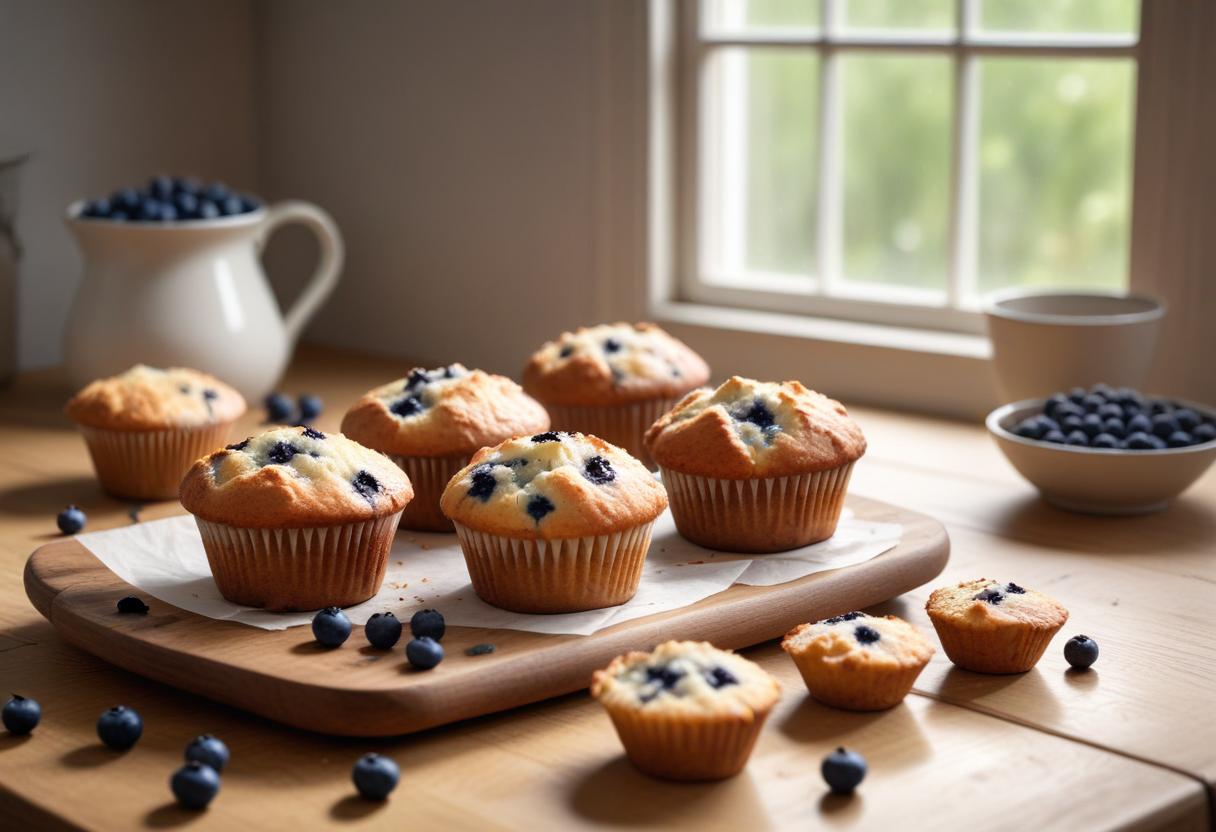 Saftiga blåbärsmuffins att njuta av varje dag illustration