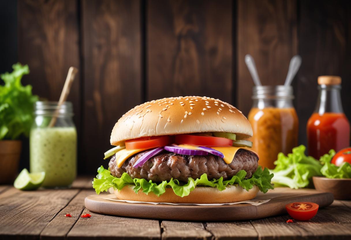Sätt smak på livet med en enkel hamburgerbiff! illustration