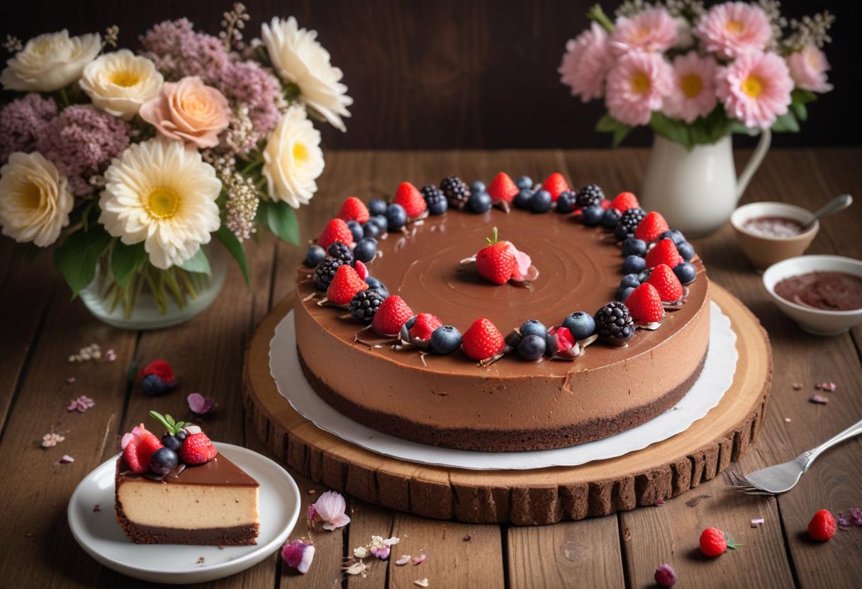 Sötsugen? Prova den här drömlika chokladcheesecaken! illustration