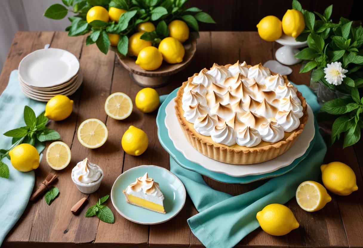Upptäck den ljuvliga smaken av citronmarängpaj! illustration